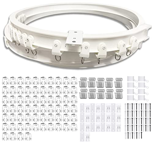 Binario Flessibile per Tende da Soffitto | Binario per Tende Curvo da 8 Metri con Rulli Muti | Supporto Pieghevole per Finestra a Bovindo della Doccia Tenda divisoria per Camper