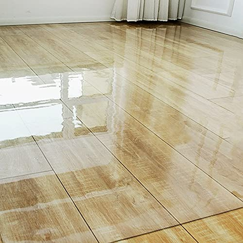 LLPEIJIE026 Chair Mat Transparent PVC Floor Protection Pad Door Mat Plastic Carpet Wooden Floor Protector Household Waterproof Non-slip Mat,for Hard Floors Table Cloth Protector (140x200cm/55x79in)