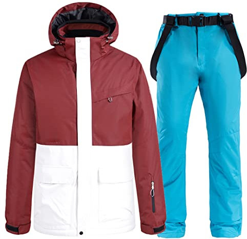 Tuta da sci Vestiti Per Gli Uomini Sport Invernali Antivento Impermeabile Sci Snowboard Giacca E Pantaloni Set Maschio Snowsuit Caldo giacca pantaloni 5 XXXL