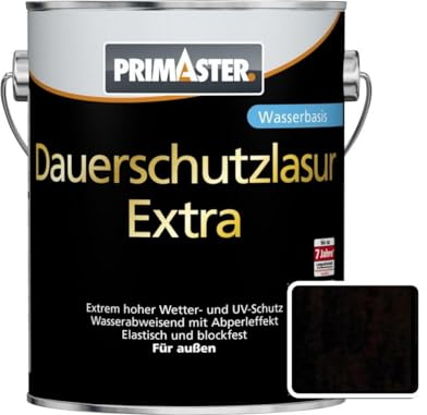 Primaster Dauerschutzlasur Extra Palisander 2,5L Holzlasur Außen Holzschutz