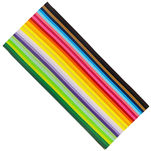 VOANZO 2060 Stück Origami-Papier-Slips, Origami-Set, Papiersterne für handgefertigte Heimkarten, Geschenk, Party, festliche Dekorationen, Basteln, Dekoration, 27 Farben, Länge 24 cm, Breite 1 cm