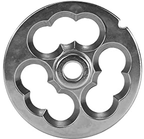 REBER piastra trafila acciaio temperato per tritacarne elettrico n.32 con 3 fori a losanga per cotiche cotenne