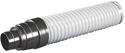 Dunstrohranschluss Flexschlauch 50 cm DN 112 mit Edelstahl-Schlauchschelle und DN-Reduzierstück (112 auf 70/100) flexibel Entlüftungsrohr Anschlussschlauch