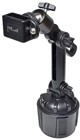 HYS Funkgeräte Halterung, Autoradiohalterung Becherhalter Halterung | Kompatibel mit Baofeng UV5R Motorola Waklie Talkie und CB Handfunk, Rückenklemmhalterung (S-1)