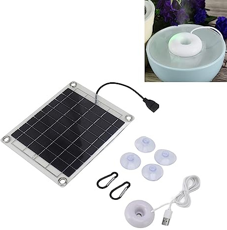 Pssopp Humidificador de Agua Flotante, Mini Humidificador de Panel Solar Humidificador de Atomización Portátil Humidificador de Aire de Carga USB Humidificador de Niebla Fría Pequeño