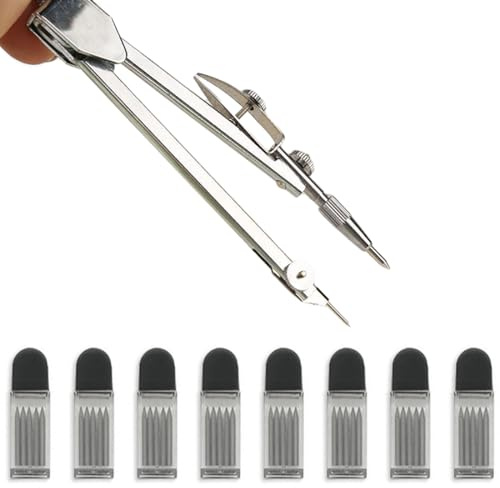 EIHI 80 Stück 2B Zirkelminen, Zirkelersatzminen,Zirkel Mine, 2 Mm Durchmesser Zirkel Ersatzminen, 2Cm Lang Minen Für Zirkelspitzer Mathematische Zeichnungserstellung Holzbearbeitungsmarker