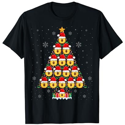 Nectarine Lover Christmas Tree Santa Hat Nectarine Xmas T-Shirt