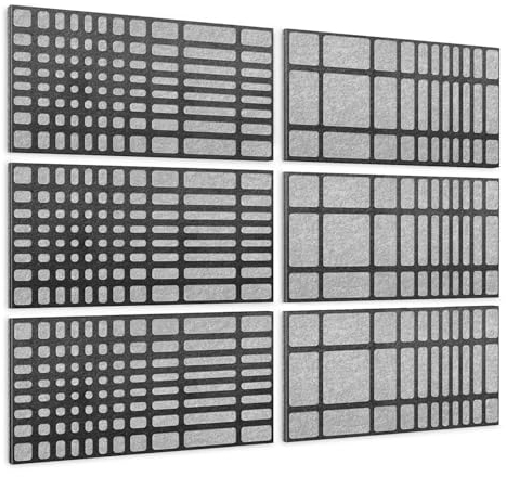 platino24 „MANHATTAN“ 6er-Set Akustik-Objekt/Wandpaneele für optimale Raumakustik/INNOVATIVES DESIGN / 200 x 150cm