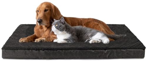 LINGXIYA Orthopädisches Hundebett, Hundekissen, Flauschig mit Eiförmigem Hundematratze, Waschbar Hundematratze, Rutschfestem Hundematte für Fensterbank, Sofa, Boden, Auto-75 * 50CM