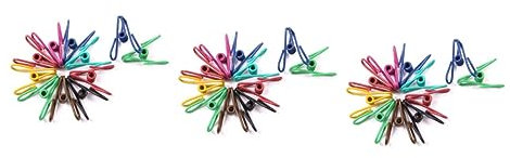 IMIKEYA 30pièces Pinces Métalliques Colorées Acier Multi-Usage Supports pour Vêtements Clips De Rangement Aléatoires