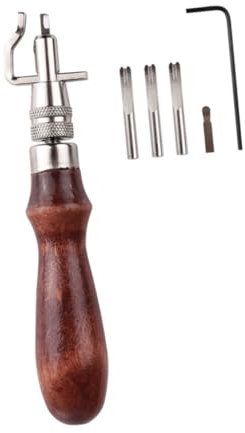 SHINEOFI Outils De Cuir Multifonctionnels Kit De Travail Cuir Dispositif De Rainurage Pour Ceintures Portefeuilles Et à Main Facile à Transporter Et