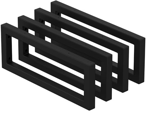 Mordx Gestell Wandkonsole,Regalhalterung Schwarz Metall,Waschtisch-Halterung,Halterungen für Regale,KonsolenTräger für Waschbecken,vielseitige Wandhalterun (Schwarz, 40cm / 4 Stück)