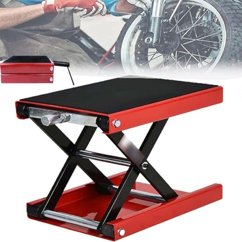 Generico Ponte Sollevatore Idraulico a Forbice per Moto da Officina capacità Max. 500kg Multifunzione Ponte Sollevatore Alzamoto da Officina Operazione Idraulica Piattaforma,B