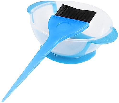 minkissy Haarfärbepinsel Und Mischschüssel Satz Verdickte Blaue Silikon Schüssel Mit Saugnapf Flexibler Pinsel Für Friseursalon Und Zuhause Zum Haarefärben Und Haartonieren