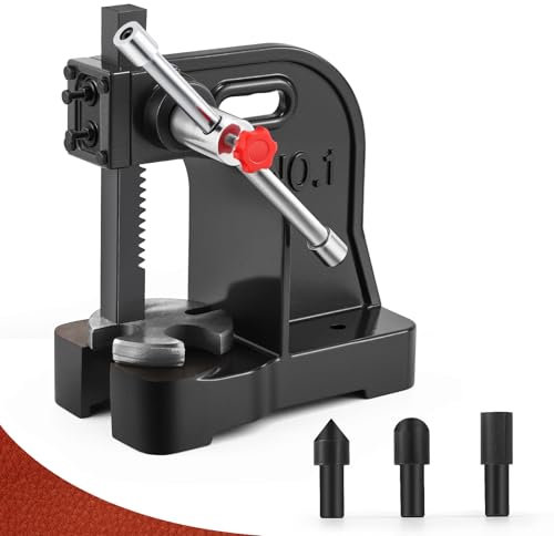 Bonvoisin Arbor Press 1 Ton Manual Arbor Press Cast Iron Made with 3 Drifts