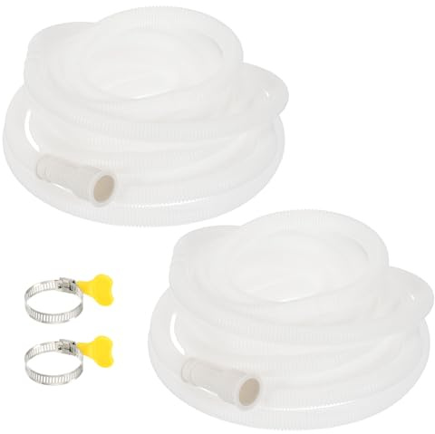 PATIKIL 8 Meters Air Conditioner Drain Kit, 2 Set Universal AC Drain Hose Connector Hose with Clamp Cuttable Rubber Adapter for Mini-Split Window AC Unit Dehumidifier Faucet