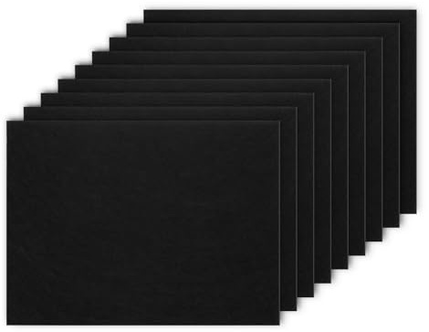 Extra Starke Filzgleiter Selbstklebend 5mm – 8er Set Möbelgleiter 15x11cm Zuschneidbar – Super Klebekraft für schwere Möbel – rutschfest & Kratzschutz –Schwarz