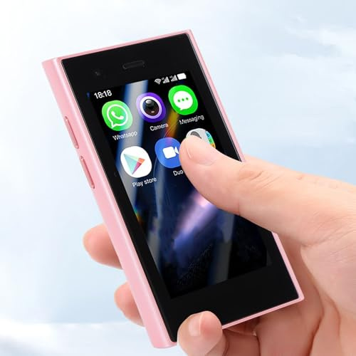 Zunate 4G Mini Smartphone Sbloccato, con Schermo da 3 Pollici, 2 GB di RAM+16 GB ROM, Doppia SIM, Fotocamera Posteriore da 5 MP da 2 MP, il Cellulare Tascabile Student Supporta WiFi (PINK)