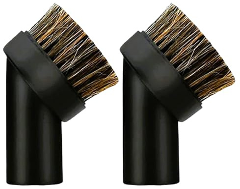 Pence & Moon Collective 2 Pcs 32mm Universal Round Horse Hair Brushes for Henry Hoover Attachments, Compatible with Henry Hoover Brush Head, Nozzle Cleaner Dust Brush Tool