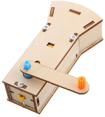Hohopeti Lampe Torche à Manivelle Éducative pour Garçon et Filles Modèle DIY Portable en Bois Lumière d'urgence Camping Randonnée Expériences Scientifiques