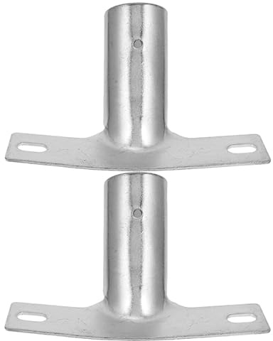 DECHOUS Broom Handle Bracket 2pcs Adapter Connector Brush Threaded Fixing Metal Thread Tip Replacement Heavy Duty Iron for Securely Attaching Mop Brush Push Head to Pole Enhanced Stability