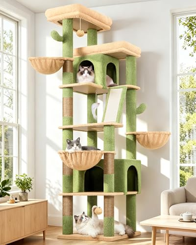 Globlazer S80G Árbol Rascador Cactus Verde XXL 204 cm para 3-5 Gatos Grand