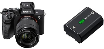 Sony Alpha 7 IV Vollformat Systemkamera mit 28-70 mm f/3.5-5.6 II – 33 MP, Echtzeit-Autofokus, 10 B/s, 4K 60p Video, Touchscreen + Akku
