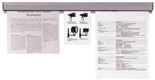 FRANKEN Papierklemmschiene, 88 x 4 cm, grau, Kunststoff, PKS88