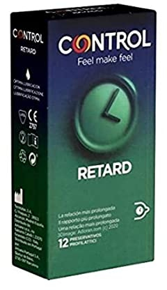 Control Retard, bedövande kondomer med bensokain för längre samlag, 1 x 12 stycken