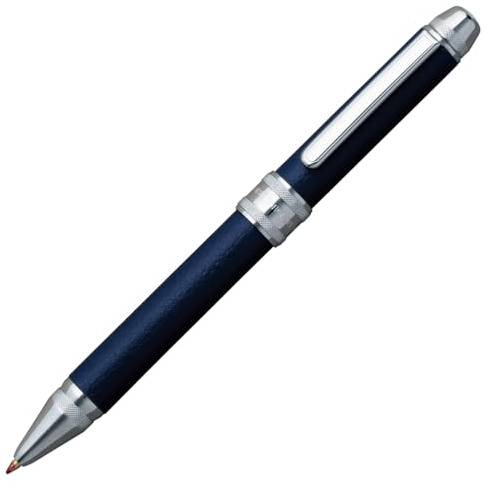 Platinum MWBL-3000#56 Fountain Pen, Multi-Functional Pen, Double 3 Action, Genuine Cowhide Leather, Roll, Blue