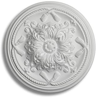 DECOSA Rosace Esmeralda Ø 45 cm - polystyrène - blanc - 3 pièces