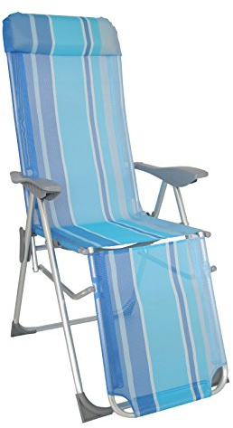 greemotion 436408 Relaxsessel Texel Alu/Textilene, circa 81 x 62 x 118 cm, blau/silber