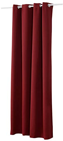 WOLTU Verdunklungsvorhänge mit Ösen Gardinen Blickdicht 135x245cm Bordeaux | Blickdichter Verdunklungsvorhang 250g/m² schwerer Thermovorhang Hitzeschutz für Wohnzimmer Schlafzimmer 245cm Lang (1 Stück)
