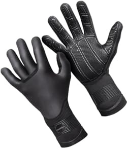 O';Neill Psycho 3MM Neopren-Neoprenhandschuhe, doppelt gefüttert, Schwarz - Erwachsene Unisex - 100% versiegelt - Klebriger Griff -
