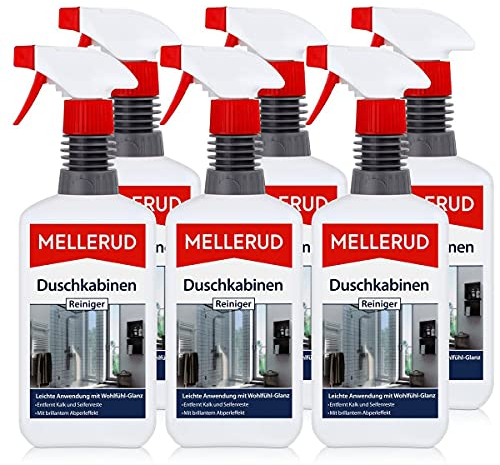 Mellerud Duschkabinen Reiniger 500ml - Mit Abperleffekt (6er Pack)