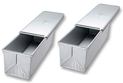 USA Pan 1160PM-ST-2-1 Pullman Loaf Pan, Aluminized Steel, Brown