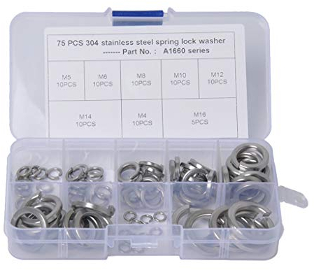 75er Unterlegscheiben Sicherungsscheiben Sortiment Set Karosseriescheiben Kotflügelscheiben Zwischenlegescheiben