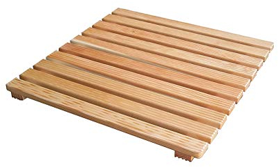 M-W TRE PEDANA Doccia in Legno 60X60 Antiscivolo per Piatto Doccia