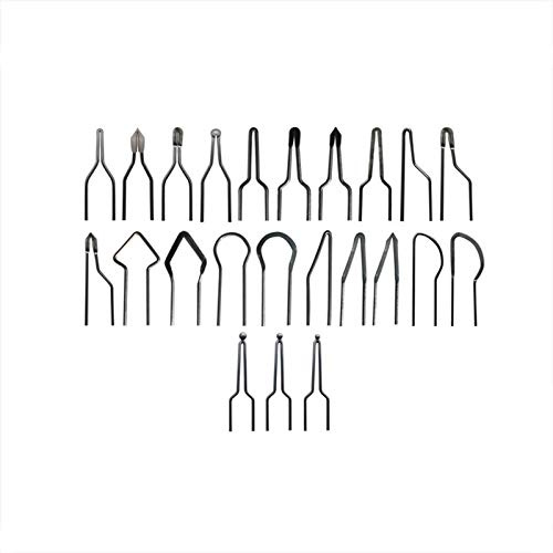 LICHIFIT 23 x 1 mm Brandmalerei-Drahtspitzen-Set für 30–50 W verstellbare Holzbrennmaschinen, Brandmalerei-Maschinen.