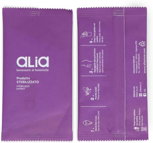 ALIA Kegel für Damen Einweg-Pipi aus wasserabweisendem Karton für Damen, recycelbar, biologisch abbaubar, sterilisiert, ideal als tragbares Urinal für Damen, 48 Stück