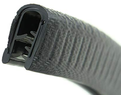 SMI-Kantenschutzprofil KS-G1-4S für 1-4mm PVC mit Stahleinlage Schwarz selbstklemmend ohne Kleber - Kantenschutz, Kederprofil, Kantenprofil, Kantenschutzleiste für Autotüren, Bleche (20 m)