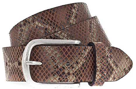 Vanzetti Animal Scouting 35mm Leather Belt W90 Henna Red/Multicolor