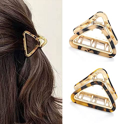 Runmi Haarklammern, Leoparden-Haarklammern, mittlere Haarspangen, französisches Design, Haarschmuck für Frauen und Mädchen (2 Stück)