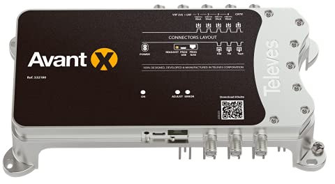 Televes Avant X 532180 Amplificador multibanda, amplificador multibanda programable para señales terrestres, con AutoLTE 532180 Avantx/Avant X