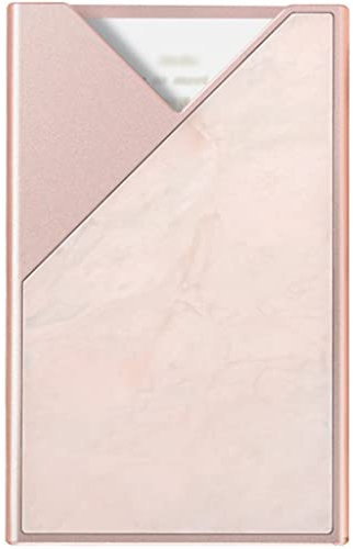 Visitenkartenetui Tragbarer dreieckiger Export-Visitenkartenhalter, Leichtes und ultradünnes Visitenkartenetui, Speichern Sie etwa 13 vollständige Visitenkarten ( Color : Pink , Size : 9.3*5.9*1cm )