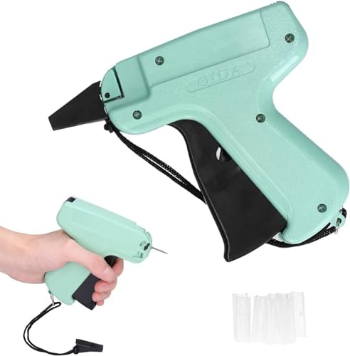 PISTOLA SPARAFILI PER CARTELLINI DA PREZZO CON KIT DI 5 AGHI DI RICAMBIO + 5000 FILI 25 mm