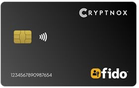 Cryptnox FIDO2 Sicherheitsschlüssel NFC-Karte MIFARE DESFire 2FA MFA | In der Schweiz entwickelte NFC-Karte vereint FIDO2 v2.1 Anmeldesicherheit mit MIFARE DESFire EV2 Gebäudezugang