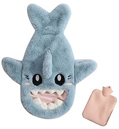 XBLTCM Wärmflasche Weiches Fleece Wärmflaschenbezug,geruchsneutral, heißes Wasser Tasche ideal für Schmerzlinderung (Color : Blue)