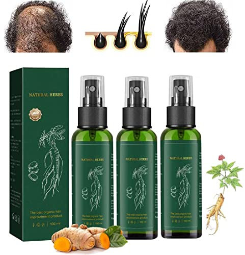 Kortin Red Ginseng Hair Regeneration Spray, Hyungang Korea Ginseng Regrowth Serum, Ginger Growth Spray - Fast Results in 7 Days for Women & Men Hair Loss