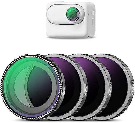 NEEWER ND-Filter, kompatibel mit Insta360 GO 2/GO 3, 4 Stück (CPL/ND8/ND16/ND32) Action-Kamera-Zubehör, Polarisator-Neutraldichtefilter mit Multi-Nano-beschichtetem HD-optischem Glas/Aluminiumrahmen